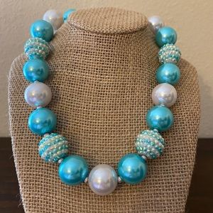Blue Sparkle Bubblegum Necklace